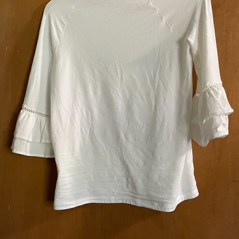 Lilly Pulitzer Bell Sleeve Top White Size XS - Picture 5 of 5